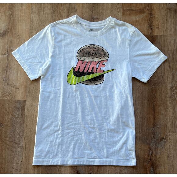 Nike White Sole Food Burger Short Sleeve T-shirt Tee Top   Men's Size Small - Picture 3 of 10